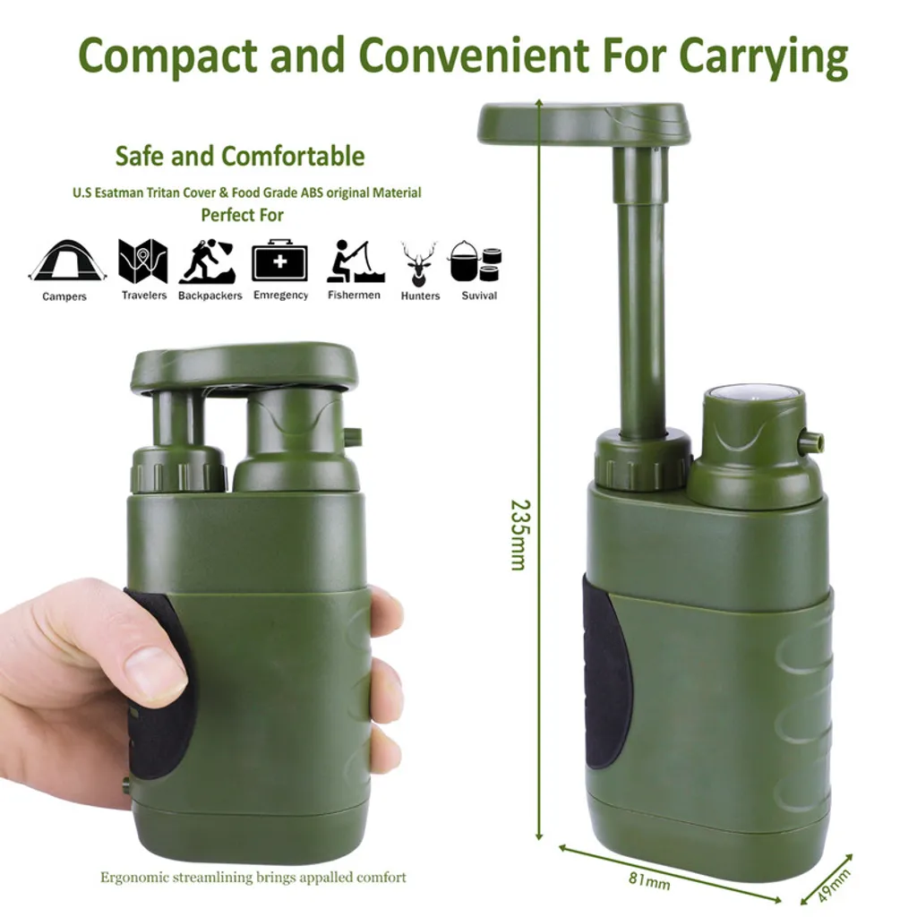 Équipement de camping : filtre à eau portable pour eau potable 5000L - 4