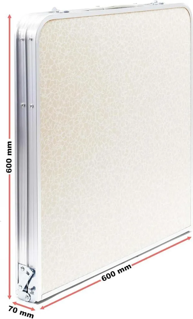 Table aluminium réglable 120 cm pliante avec plateau MDF robuste - 2