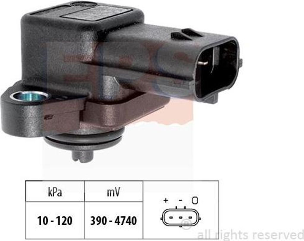 EPS 1.993.042 Luftdrucksensor, Höhenanpassung OE 71742176 kompatibel mit Sedici