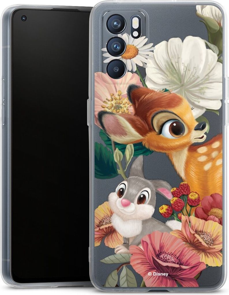 DeinDesign Handyhülle für Oppo Reno 6 5G Silikon Hülle Case Smartphone Schutzhülle Bambi Disney Klopfer