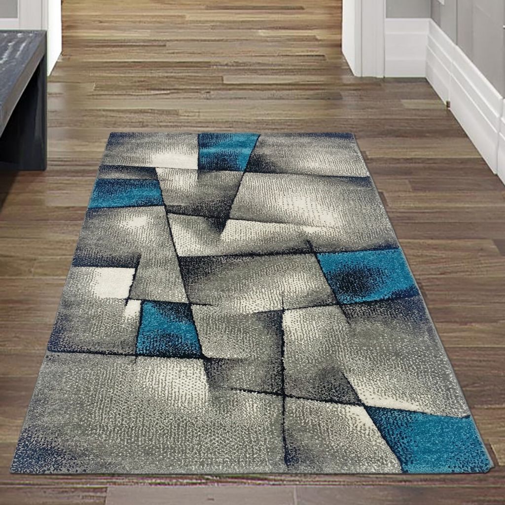 Designer Teppich Moderner Teppich Wohnzimmer Teppich Produktbild 