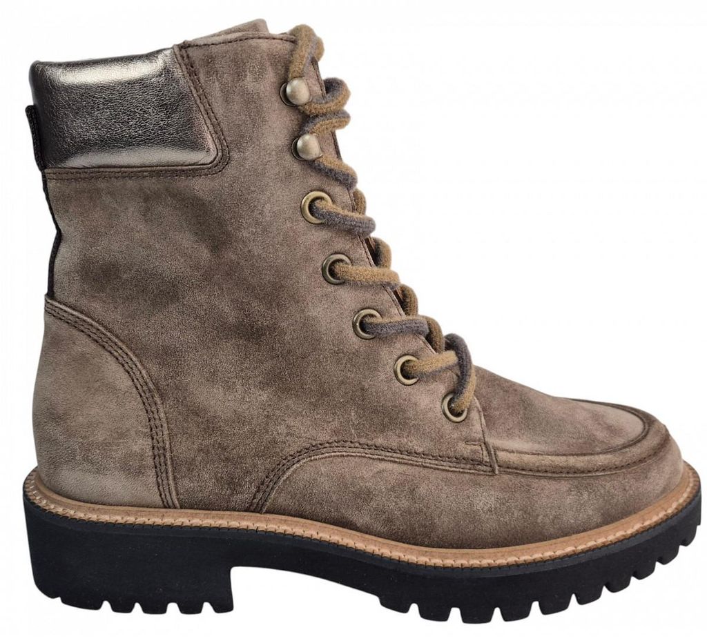 Paul Green Velour earth Metallic Stiefelette Braun in Gr. 41
