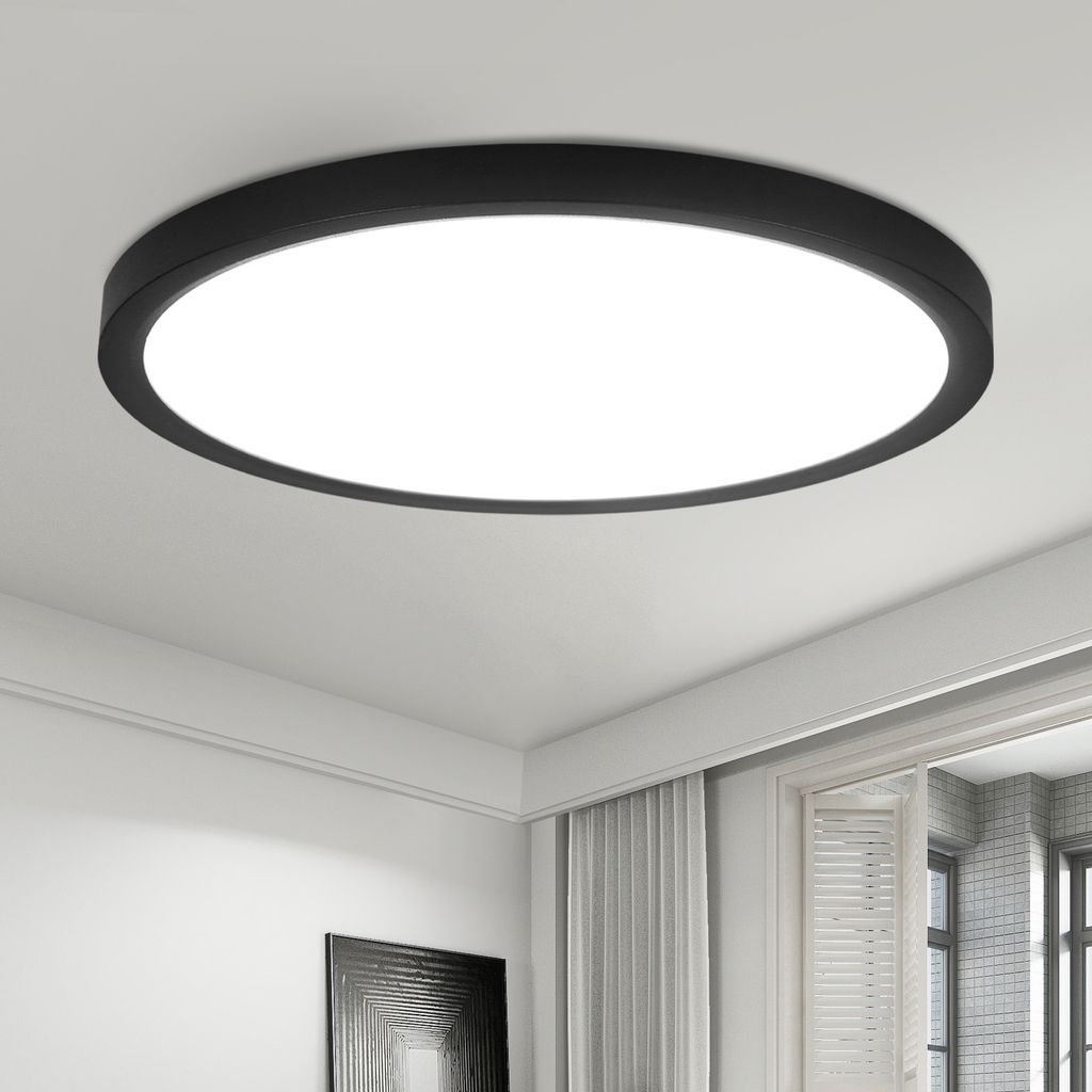 ZMH Deckenlampe Schwarz LED Deckenleuchte Ø30cm Produktbild 