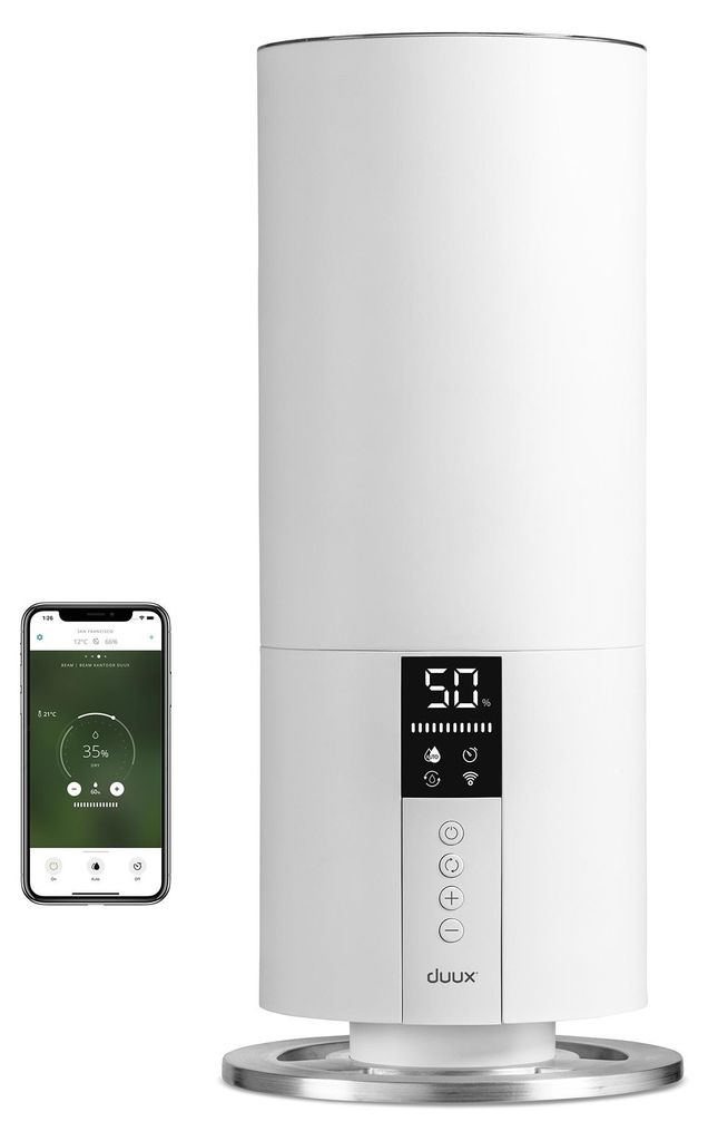 Duux Beam Mini 2 Weiß - Luftbefeuchter Ultraschall - Steuerung Per Fernbedienung & Smartphone - 3L Raumbefeuchter Bis 30m²