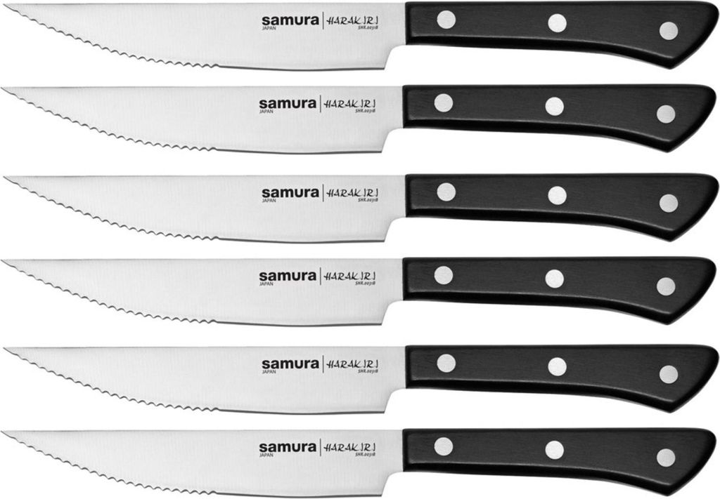 Samura Harakiri zestaw 6 noży do steków SHR0260B Zdjęcie produktu 