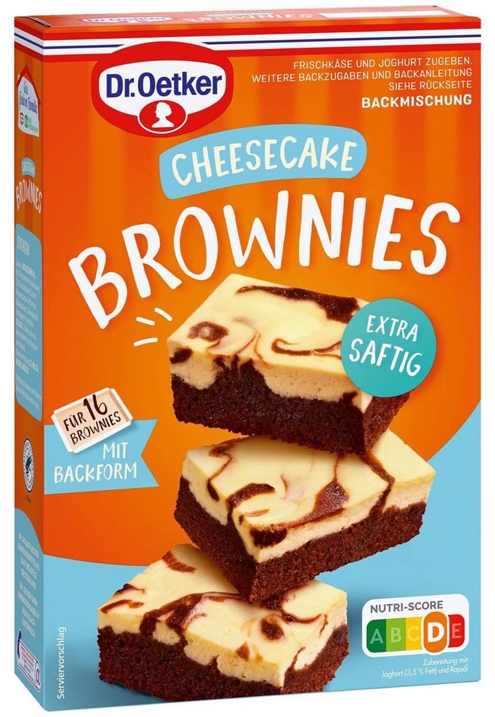 Dr Oetker mieszanka do pieczenia Sernik Brownies extra Zdjęcie produktu 