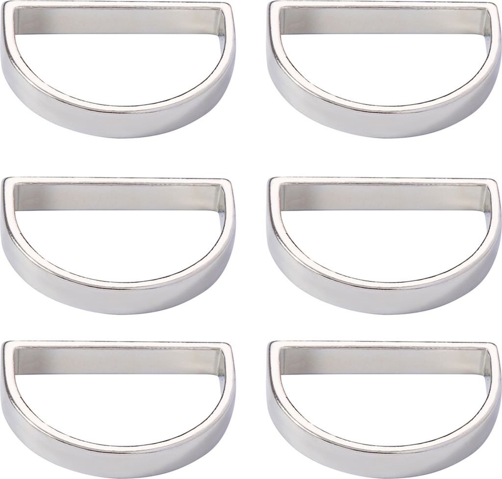 6-teilige Serviettenringe, einzigartiges halbrundes Design, einfarbig, schlichter Stil, elegante Serviettenringe mit glatter Oberfläche