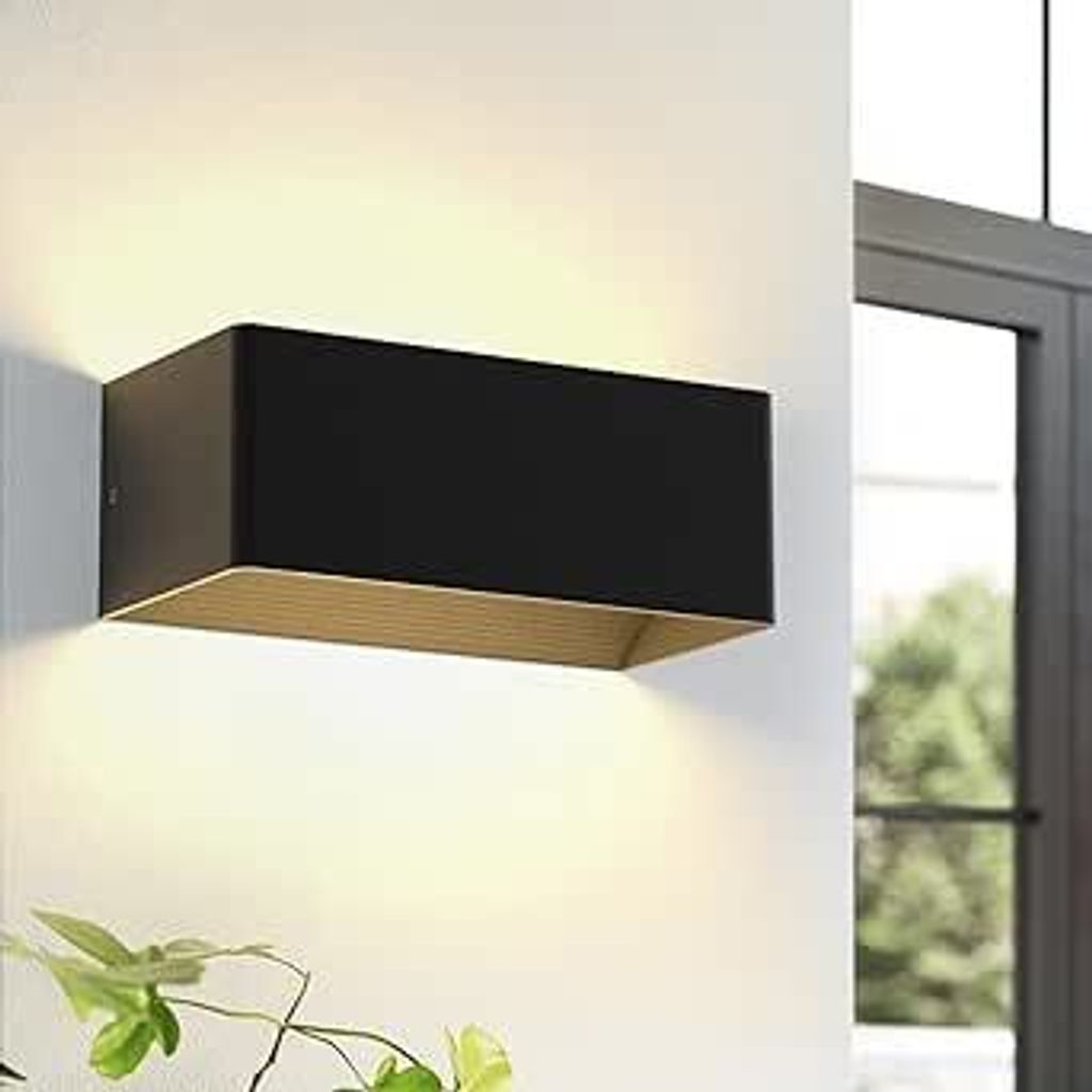 ZMH Led Wall Light Lampada da parete nera per interni Immagine del prodotto 