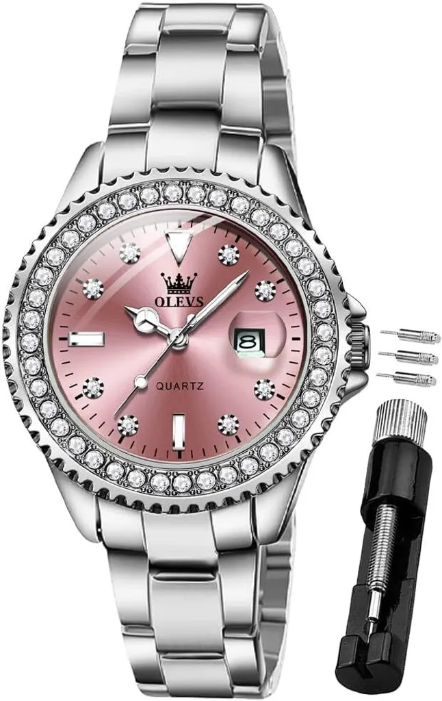 Orologio Analogico Donna 3ATM Argento | Diamanti e Acciaio 316L
