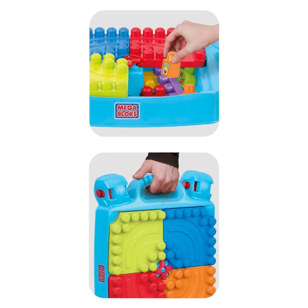 Table de construction Mega Bloks interactive avec rangement intégré