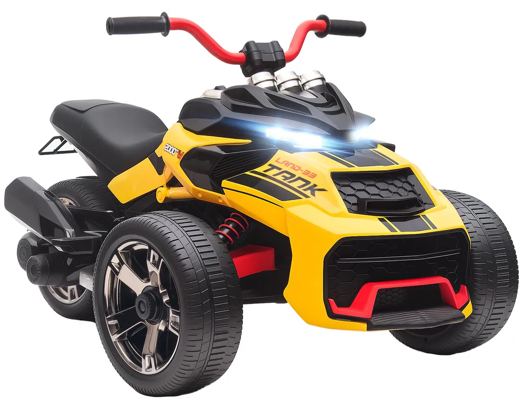 Quad Électrique Enfant Jaune : Le Cadeau 12V Parfait pour Jouer Dehors