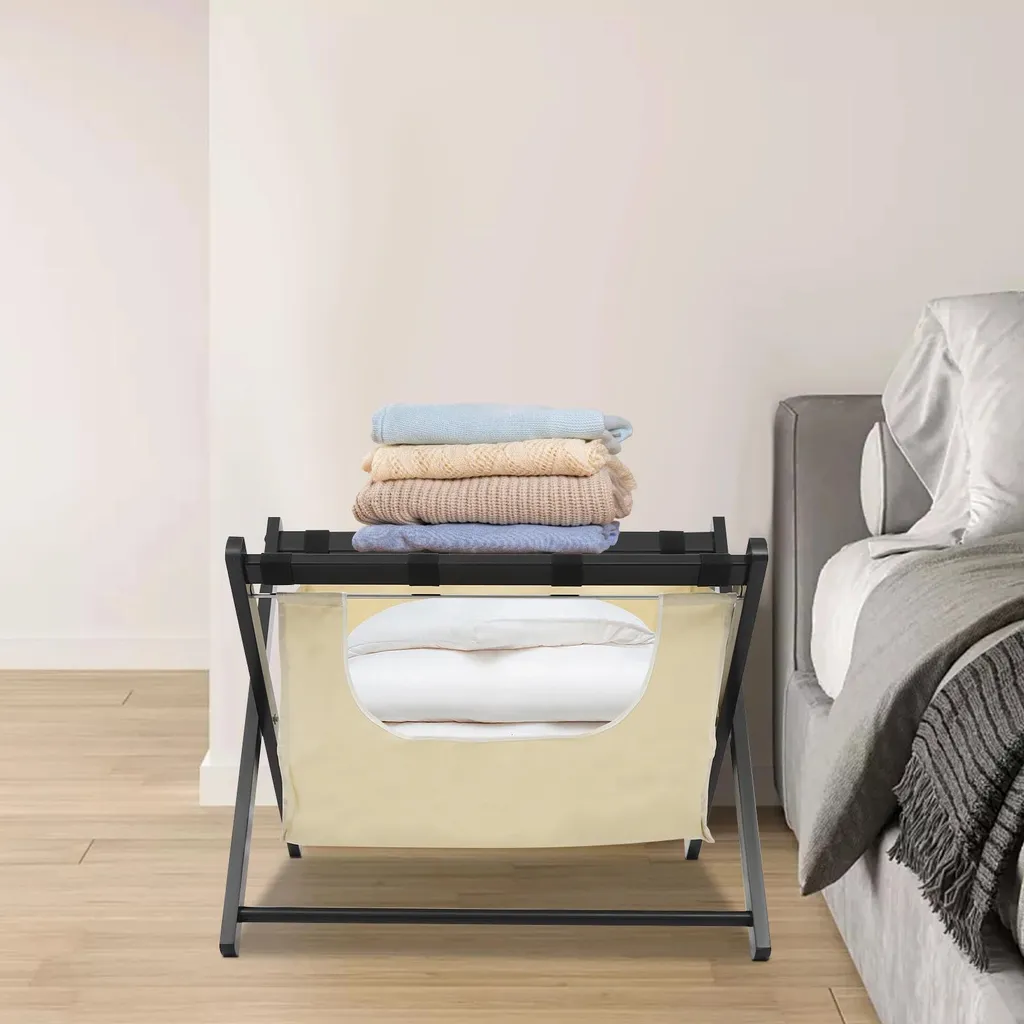Support de valise pliable pour hôtel et chambre d'amis - Modèle compact Buff