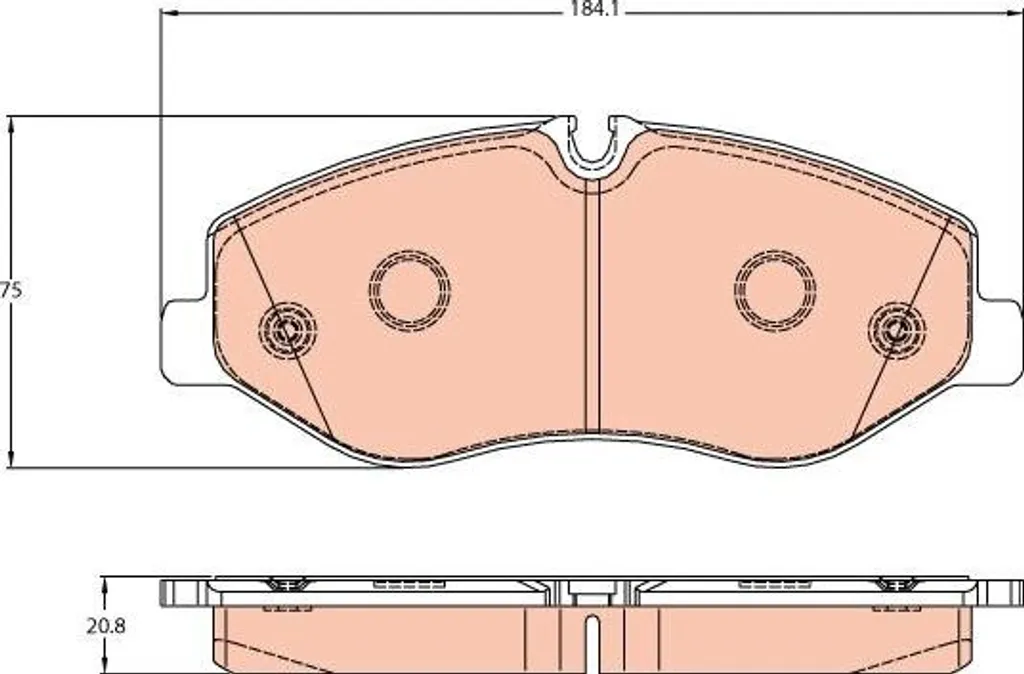 Plaquettes de frein TRW GDB2103 à haute performance thermique OE