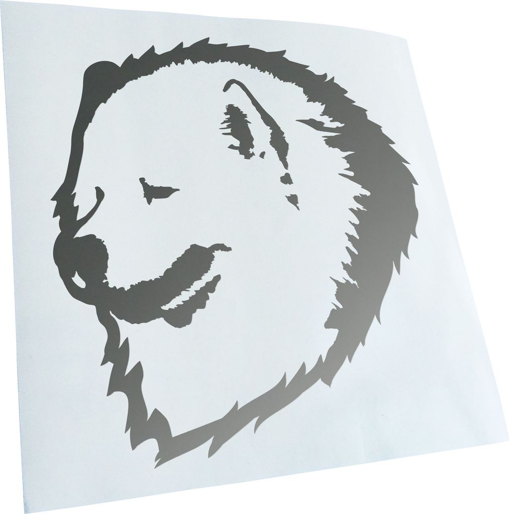 Kiwistar - Autoaufkleber - Samoyed Hund - Silber - 50x45cm - Aufkleber für Auto, Laptop, Fahrrad, LKW, Motorrad Mehrfarbig JDM Decal Racing