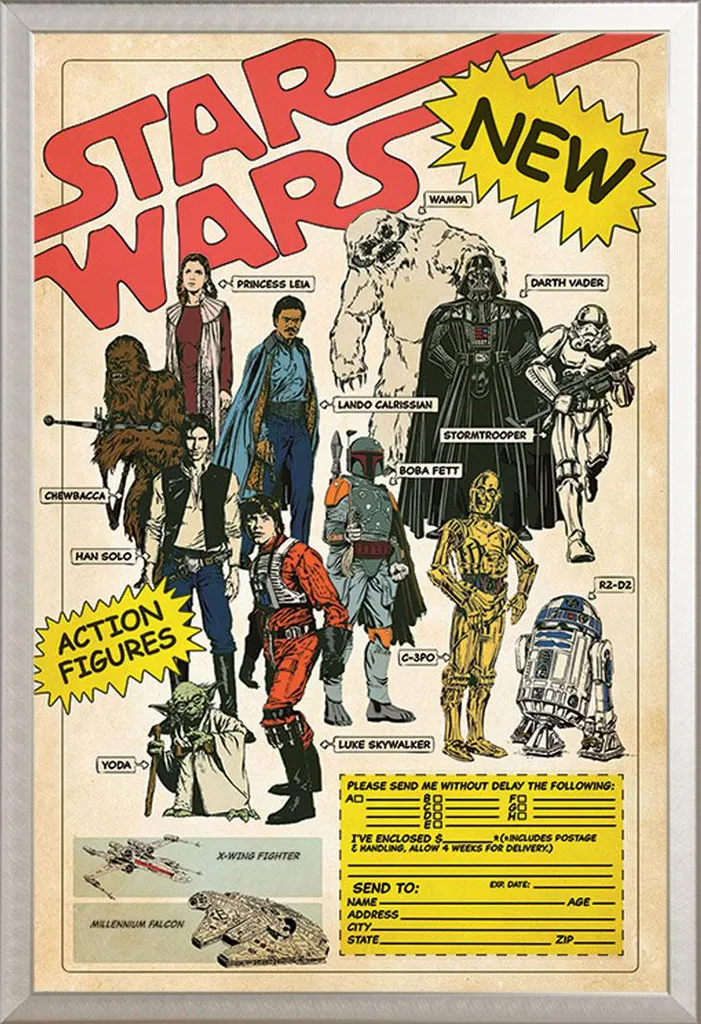 Cornice Alluminio Argento Shinsuke Maxi + Poster Star Wars 61x91,5