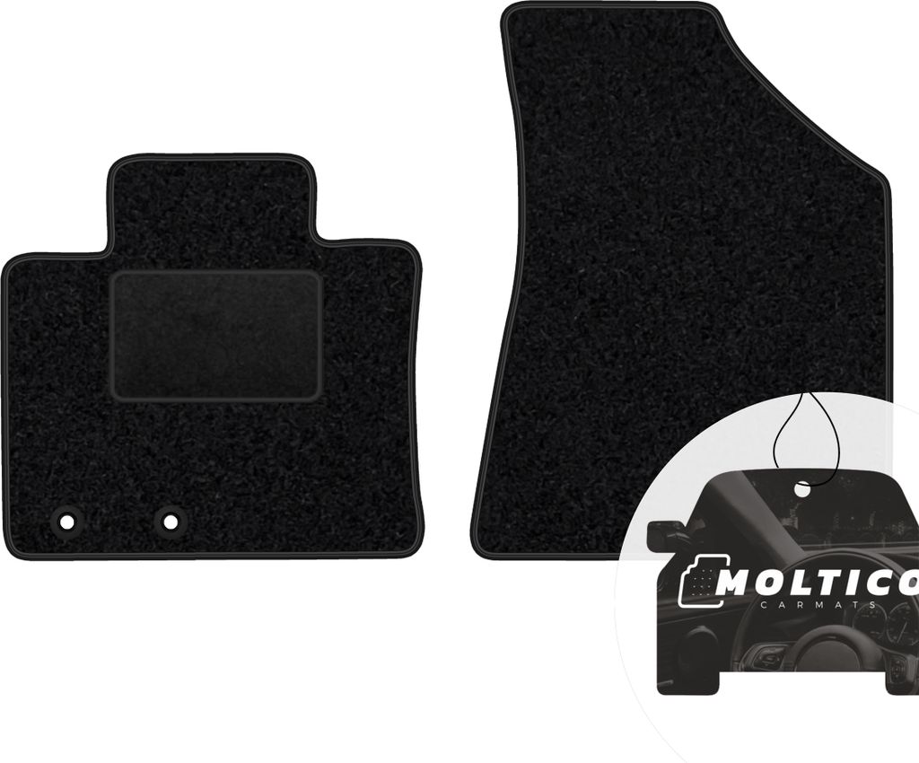moto-MOLTICO Vorne Fußmatten Auto Velours Autoteppiche Schwarz Automatten Set 2-teilig passend für Kia Sorento II 2009-2012