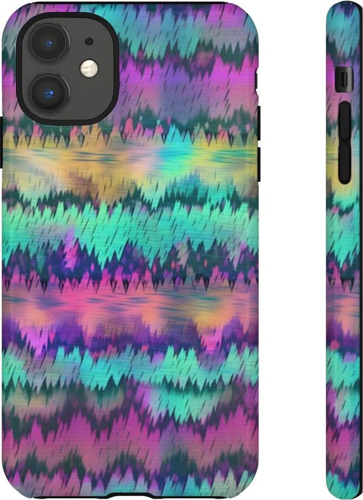 Buntes Glitch-Muster im abstrakten Design – Hülle Kompatibel mit iPhone 11