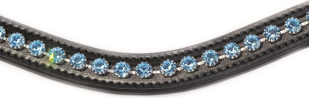 Hans Melzer Stirnriemen Miami mit großen türkisfarbenen Steinen Warmblut