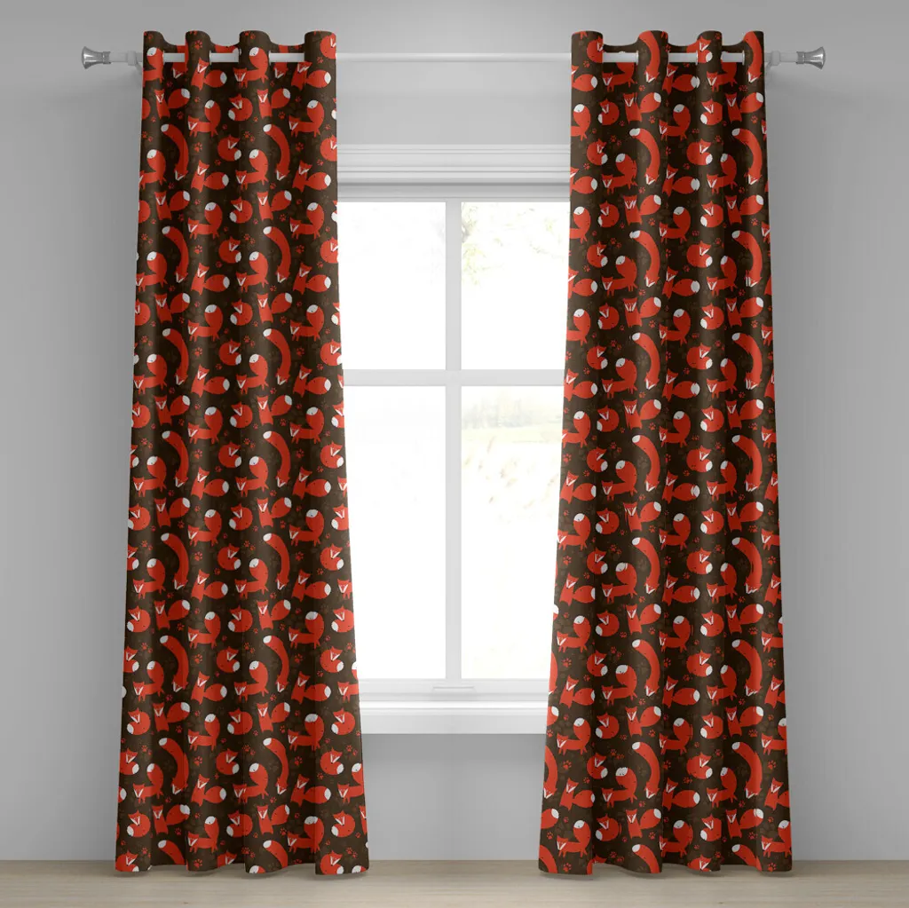 Rideau renard pour chambre d'enfant facile à poser 280 x 175 cm
