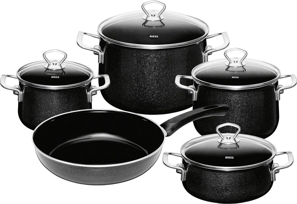 RIESS Súprava panvíc Black Magic 5 kusov čierny smalt Obrázok produktu 
