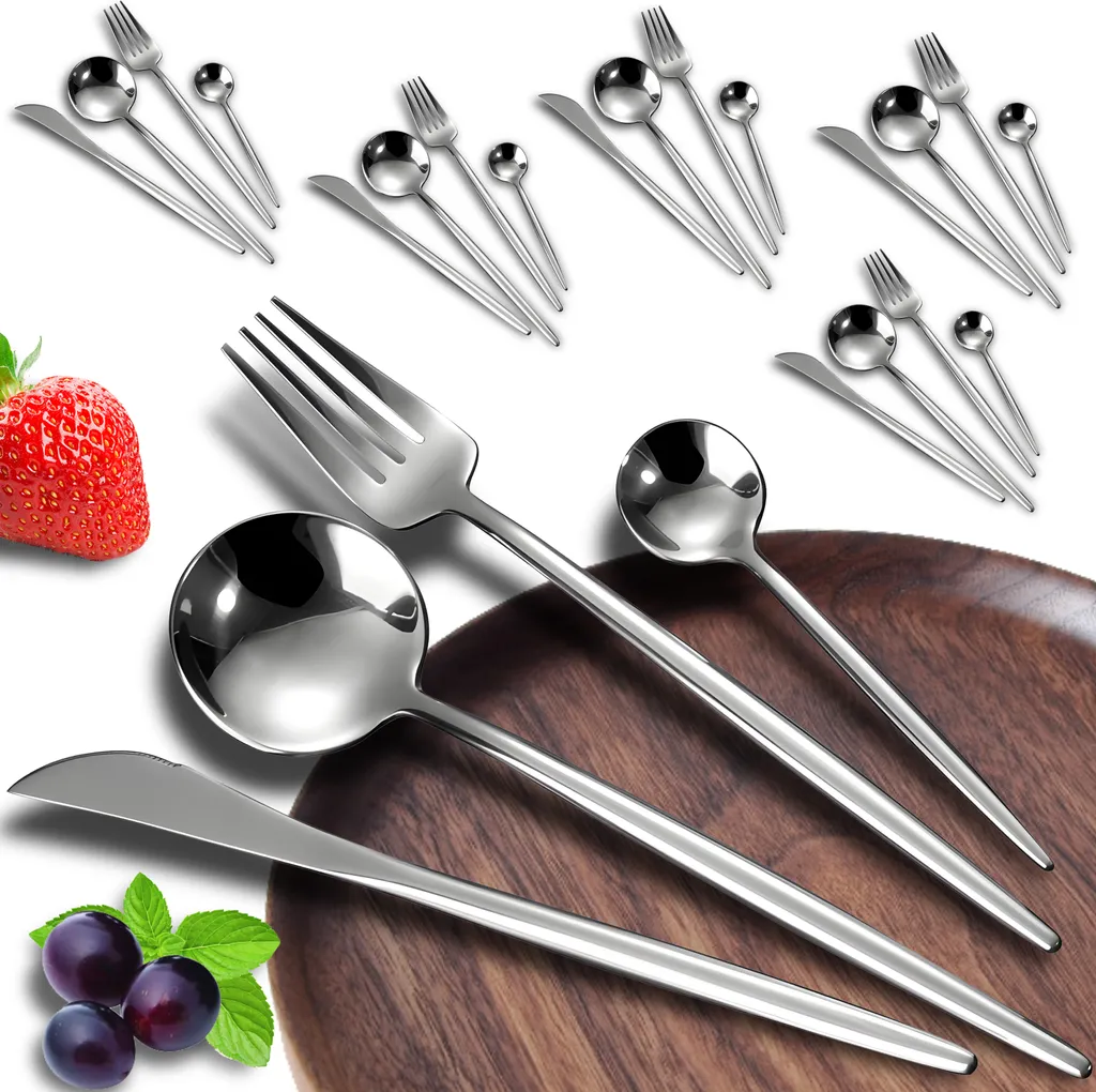 Couverts Inox Inoxydables : Fini la Rouille avec ce Kit de 24 Pièces Retoo