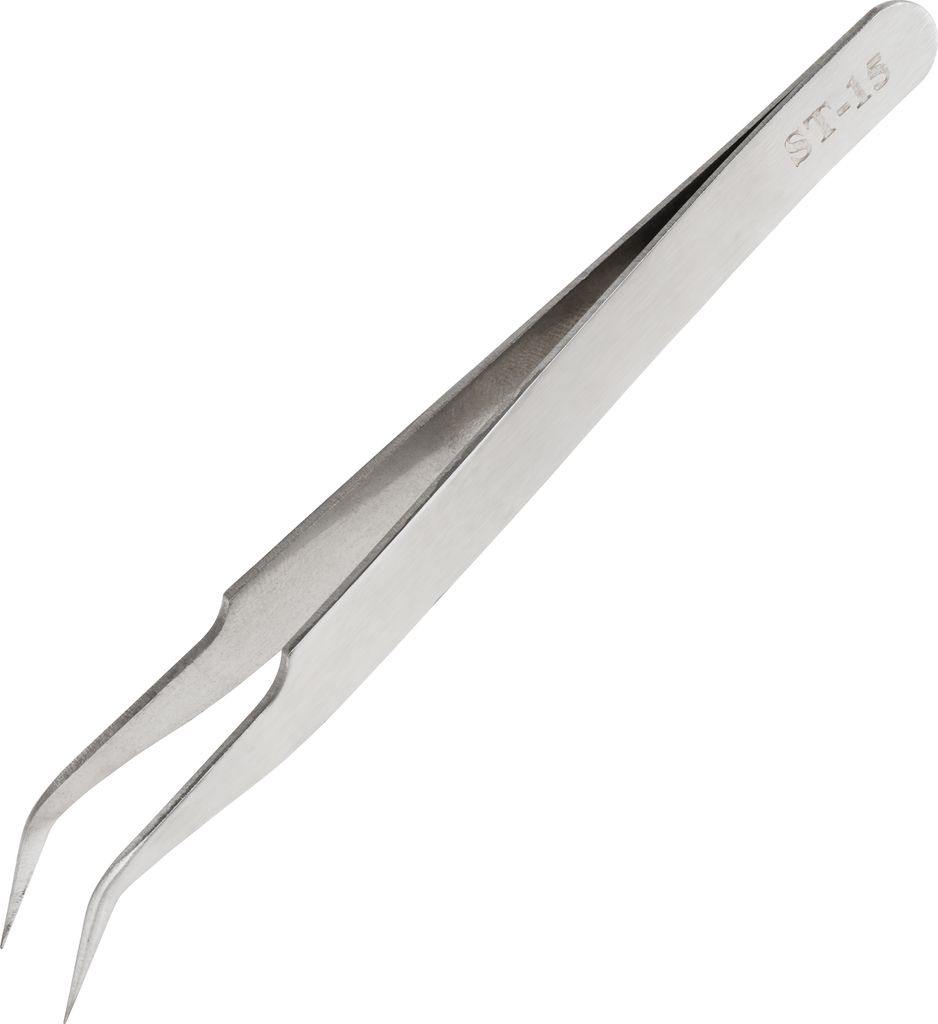 Präzisionspinzette 12,5 cm aus Metall mit feiner Spitze für Produktbild 