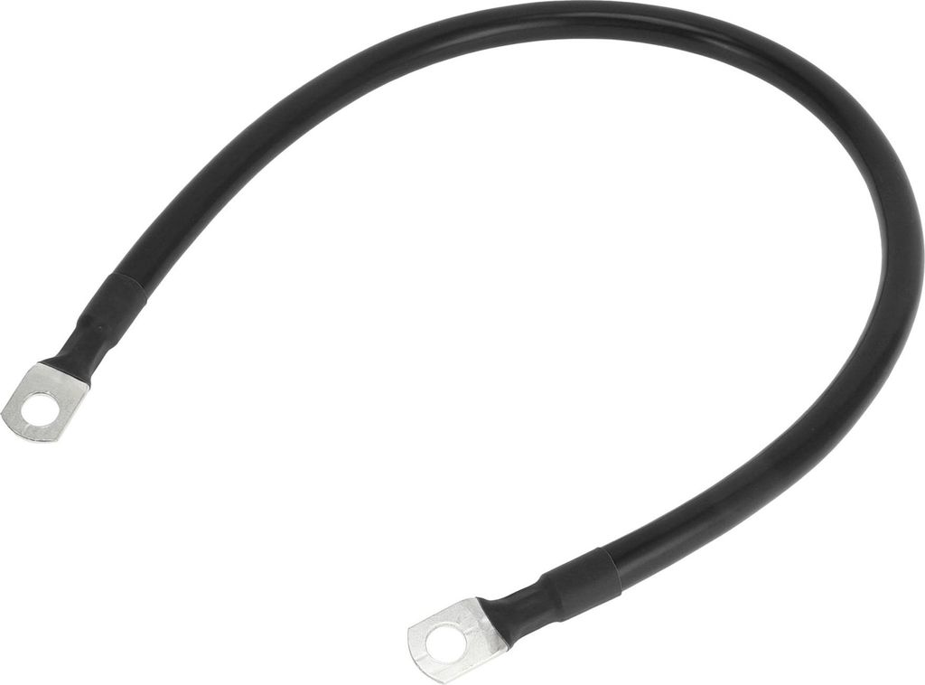 1 Stk. Batterie-Wechselrichterkabel Batteriekabel 3/8" Lug 1/0 AWG Gauge 2FT Schwarz Verzinntes Kupfer