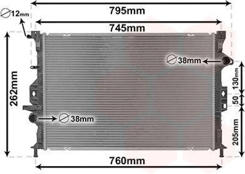 Radiateur moteur 18012707 VAN WEZEL haute performance avec climatisation