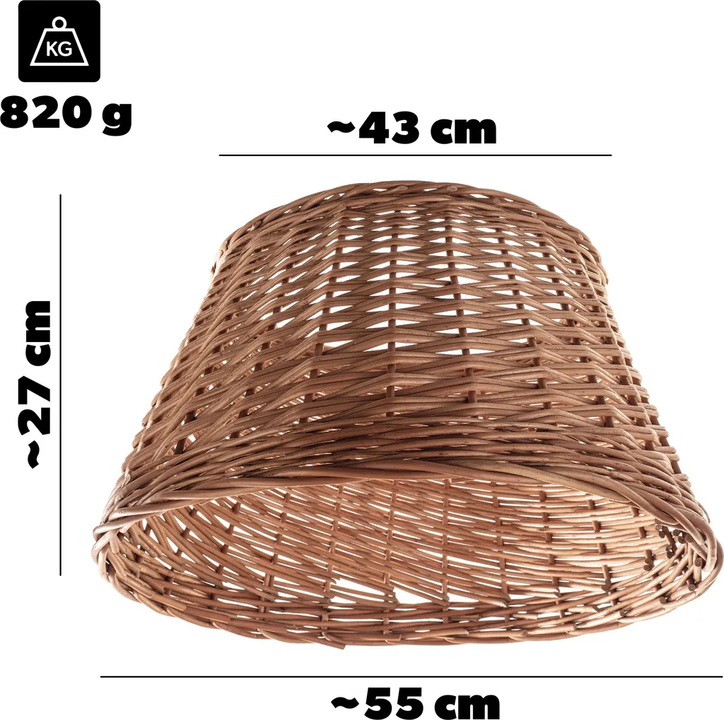 Support de sapin en osier brun 55cm - Design léger et construction durable