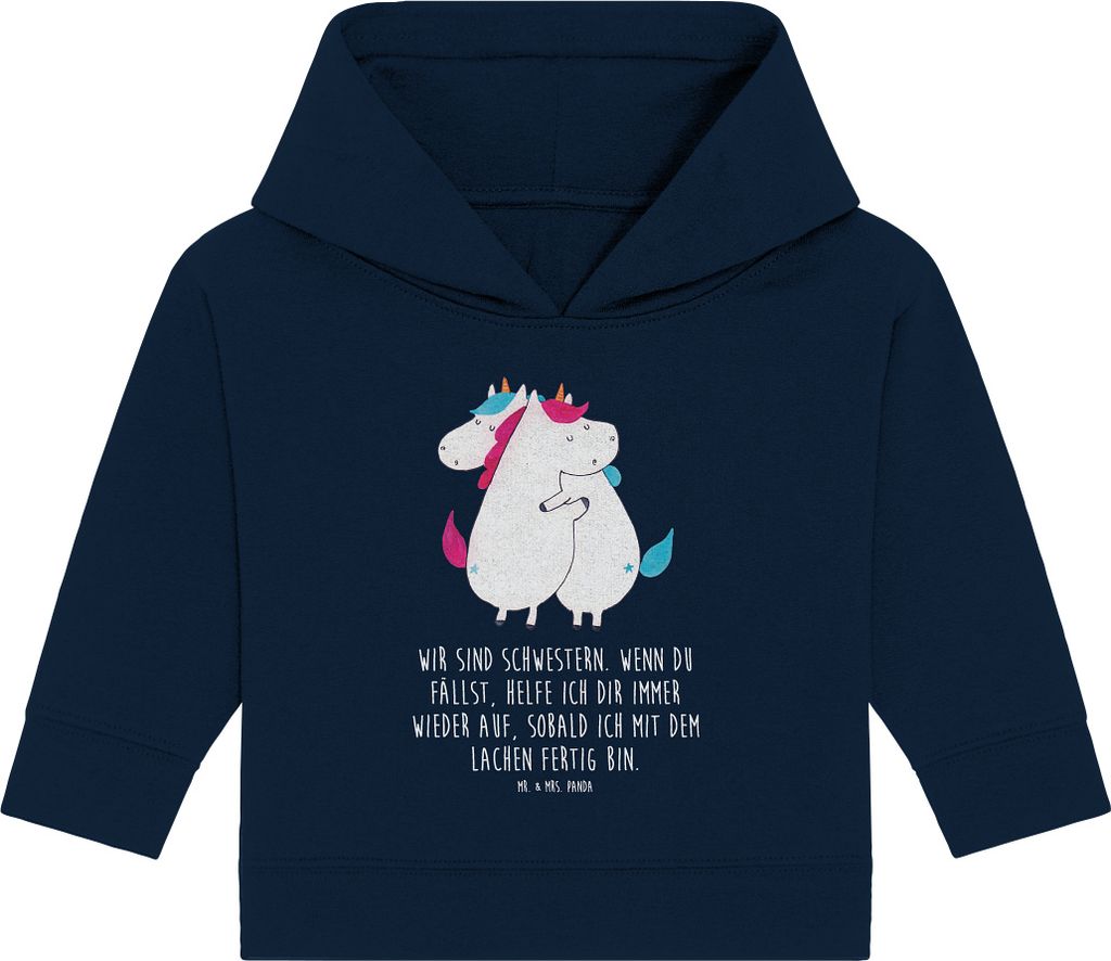 Mr. & Mrs. Panda Organic Baby Hoodie Einhörner Umarmen 12. Produktbild 