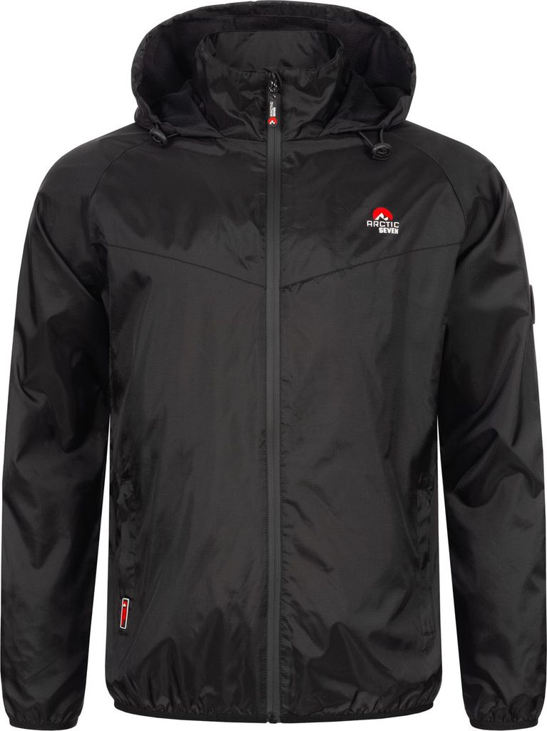 Funktionale Outdoor Herren Regenjacke Schwarz Größe XXXL - Produktbild 2