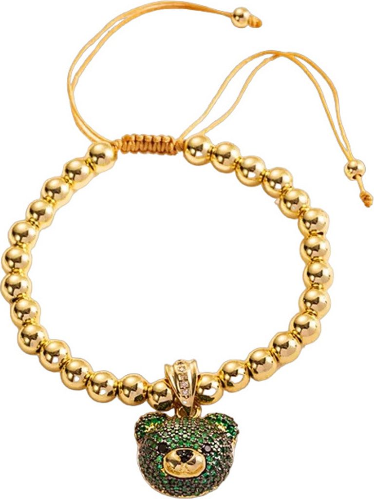 Trendiges Armband Bear in Gold/Grün – Ideal für empfindliche Haut KP28483