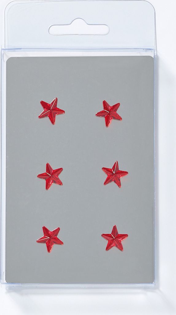 Magnete 6 Sterne rot Produktbild 