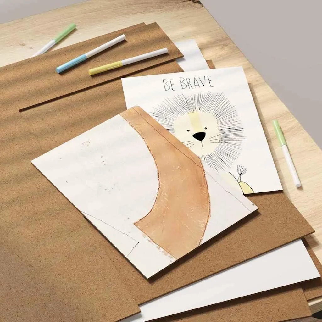 Décoration Murale Intérieure Blanche 40x60 cm Bois Composite 50 Unités - 5