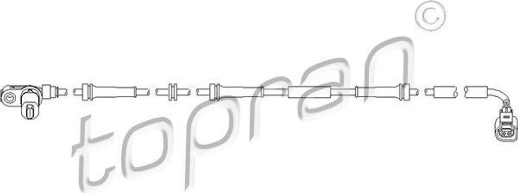 TOPRAN 110 491 Raddrehzahlsensor OE 1048604 kompatibel mit Galaxy, Alhambra, Sharan