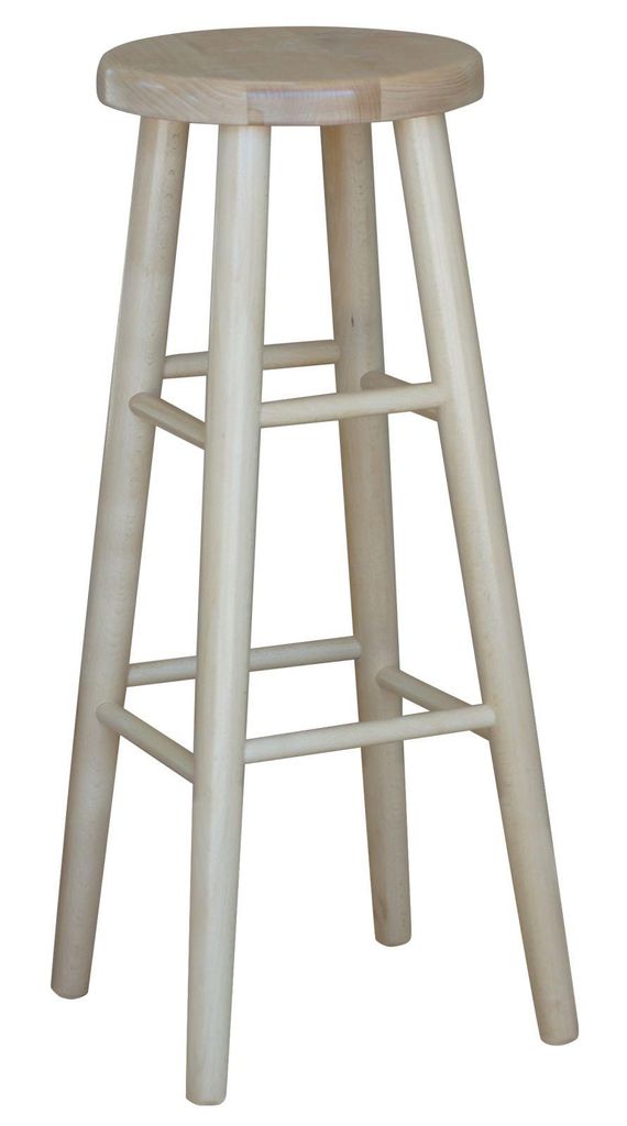 Barhocker aus Buchenholz 82 cm – Massiv Holzstuhl für Produktbild 