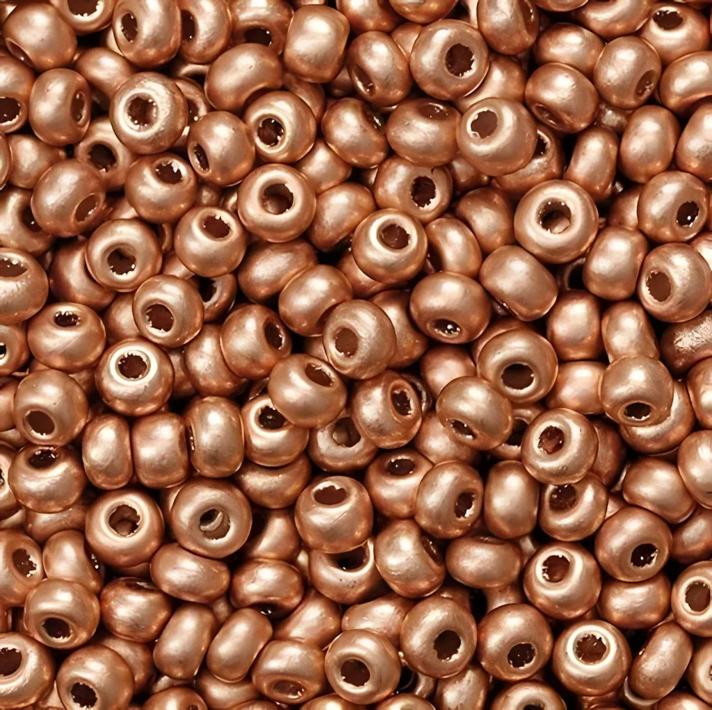Rocailles de Bohême pour tissage de bijoux 2,5 mm coloris or rouge chic