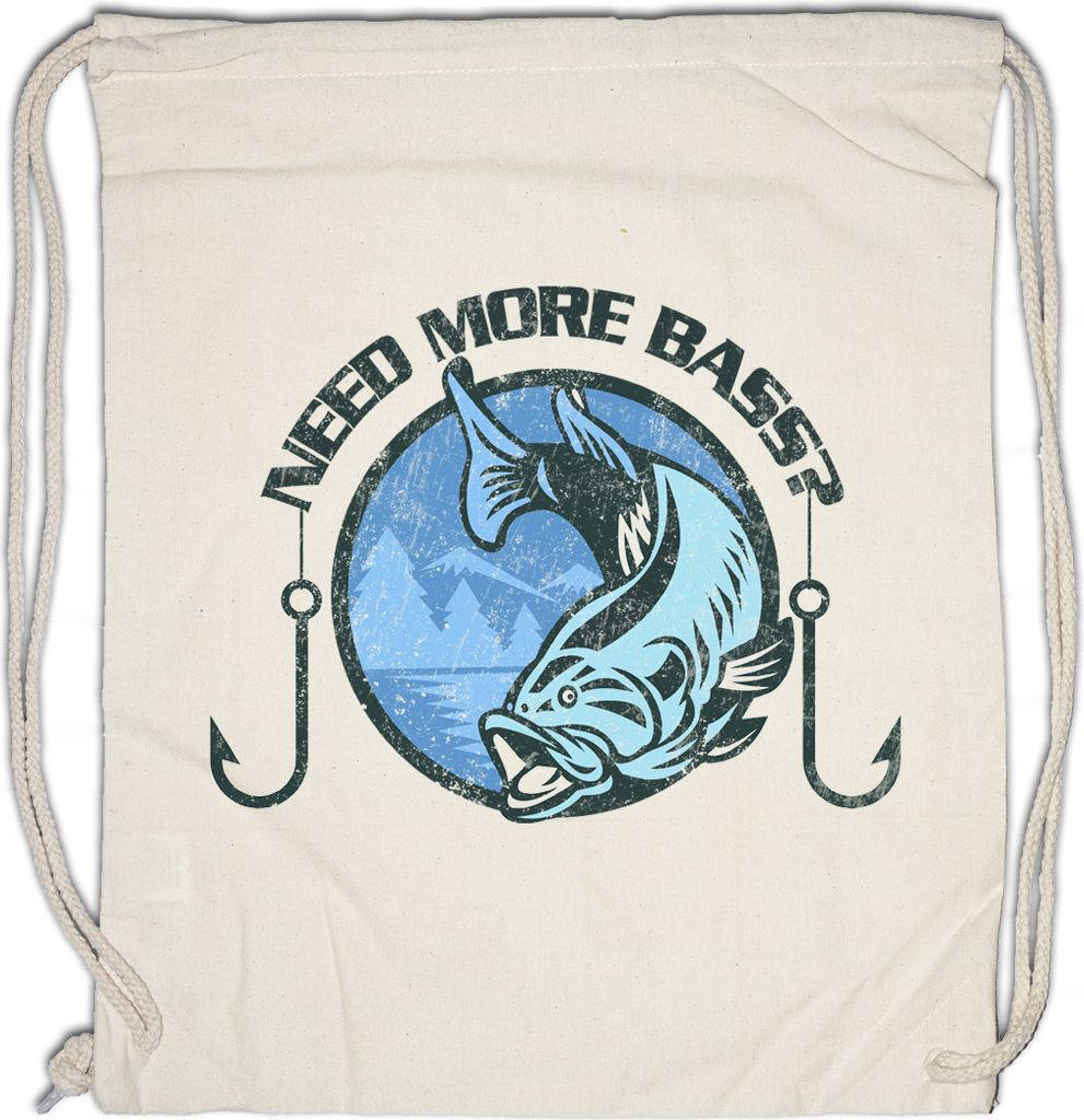 Urban Backwoods Need More Bass, Turnbeutel, Farbe: Beige