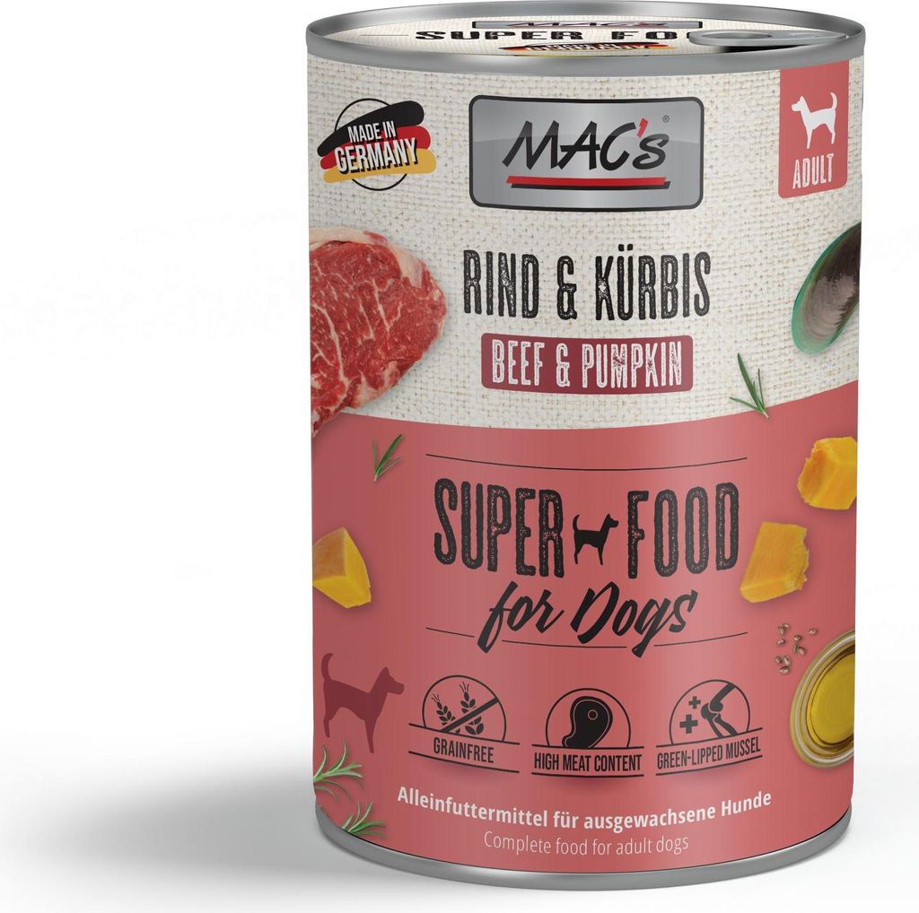 MAC's DOG - Dose 6x400g | Rind & Kürbis