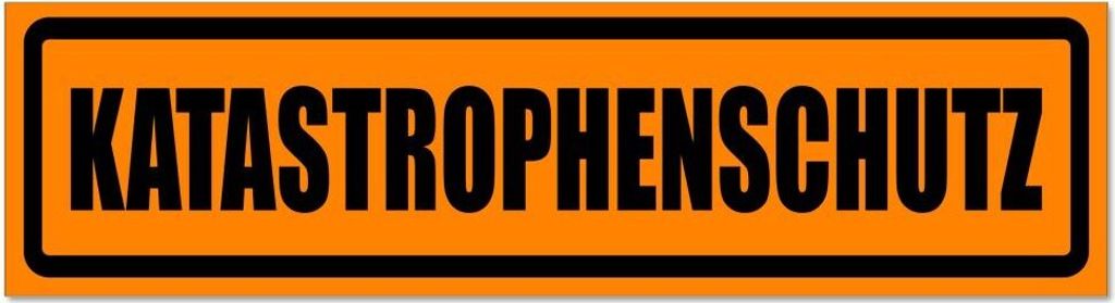 Kiwistar - Autoaufkleber - Orange - Schwarz - 45 x 12 cm - Katastrohenschutz invertiert - Hinweis Aufkleber Sticker für Auto, Kfz, Fahrrad, PKW, LKW