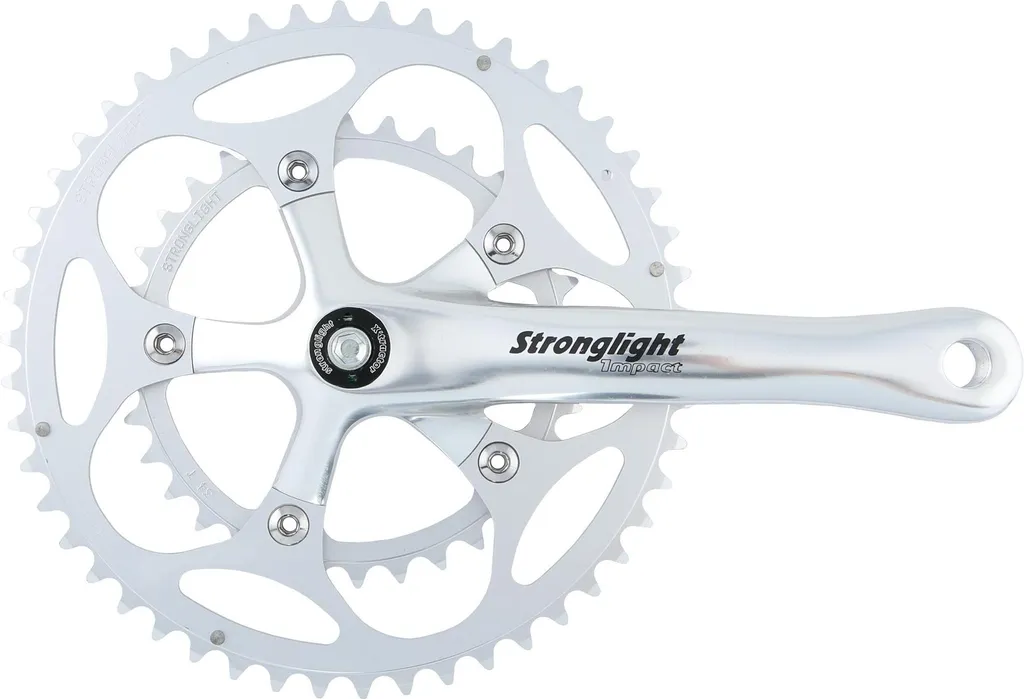 Pédalier Vélo de Route Stronglight Impact Compact Argent 175mm 50/34T