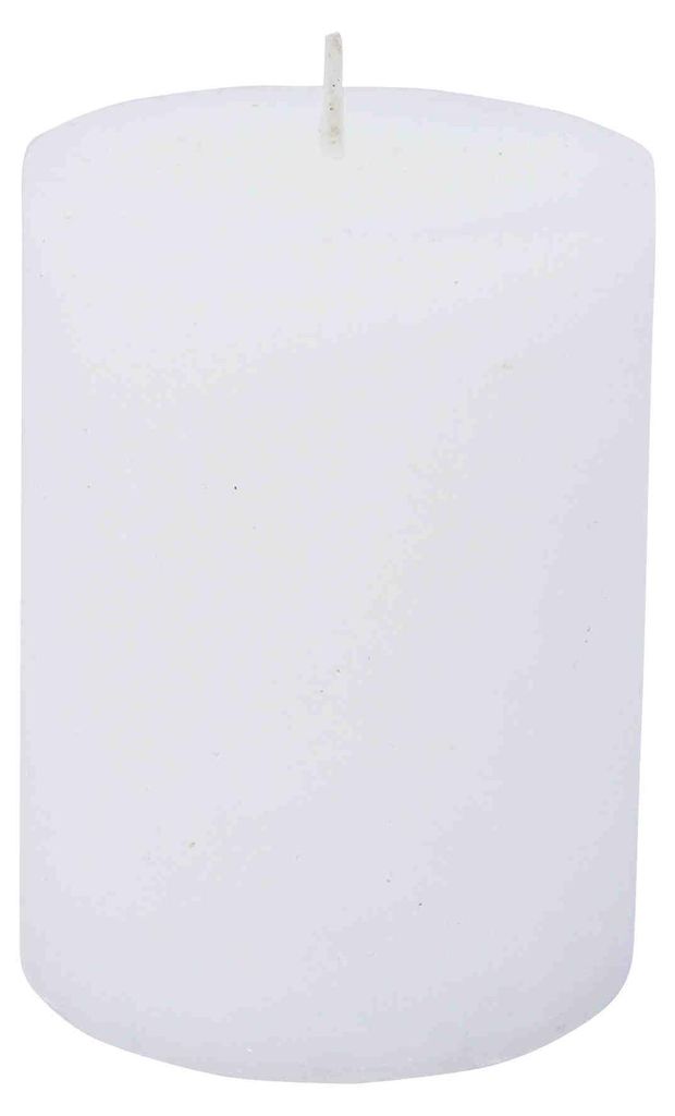 Stumpenkerze durchgefärbt weiß 8 x Ø 6 cm Produktbild 