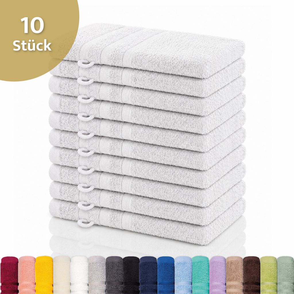 Lavea® 10er Set Waschhandschuh 15x21 cm – Waschhandschuhe Produktbild 