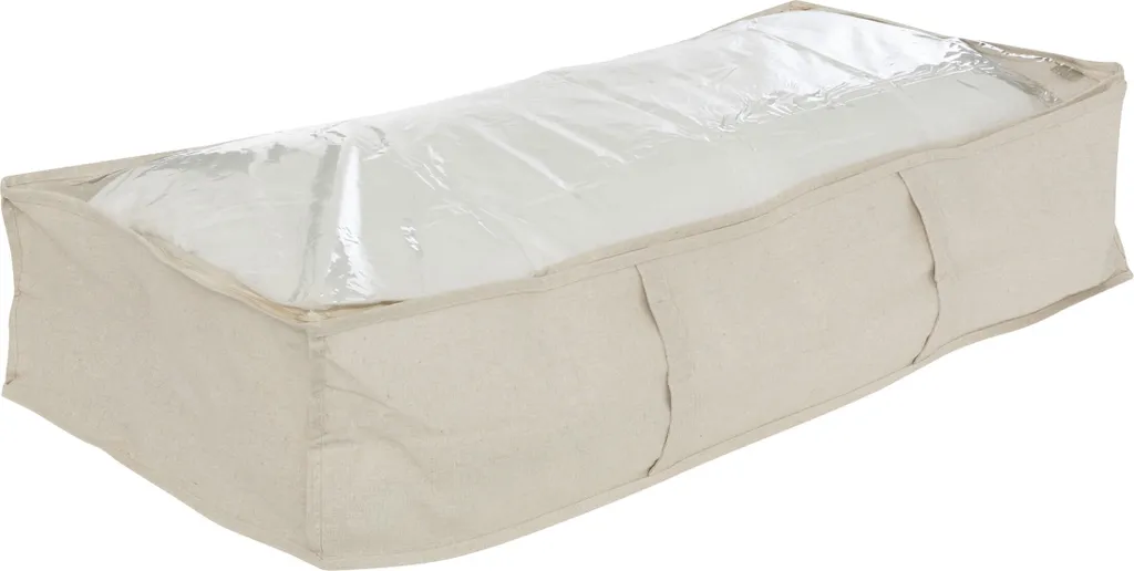 Housse de rangement Groomy 5 Five sous le lit beige 100x45x20 cm