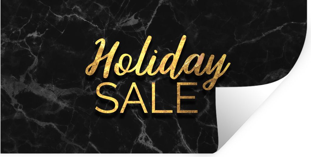 MuchoWow Wandtattoo Wandsticker Wandaufkleber Verkauf - Urlaub - Gold - Marmor 160x80 cm Selbstklebend und Repositionierbar - Sticker - Dekorfolie