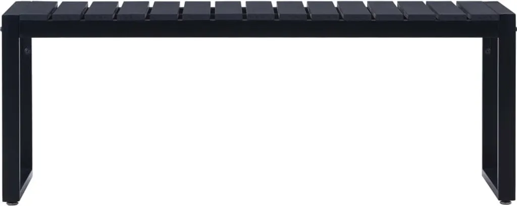 Panchina da giardino 120,5 cm PS top nero - 1