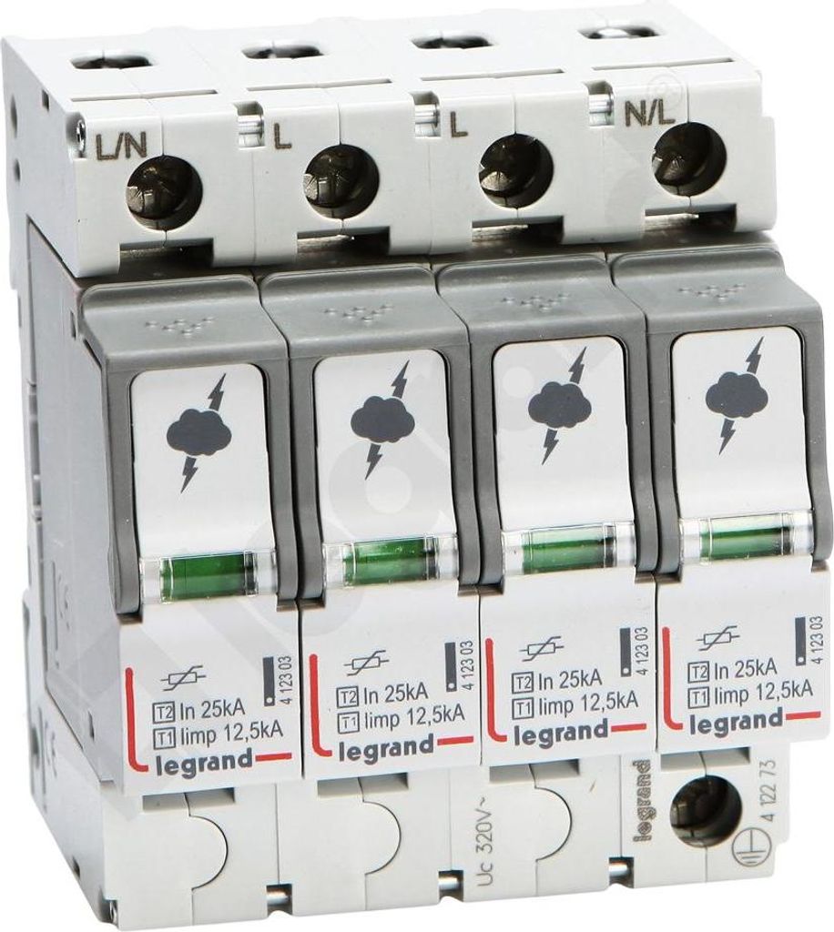 Überspannungsableiter T1+T2 12,5/60 4P Legrand 412273