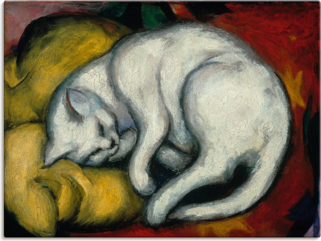 ARTland Leinwandbild Die weisse Katze. 1912 Größe: 60x45 cm