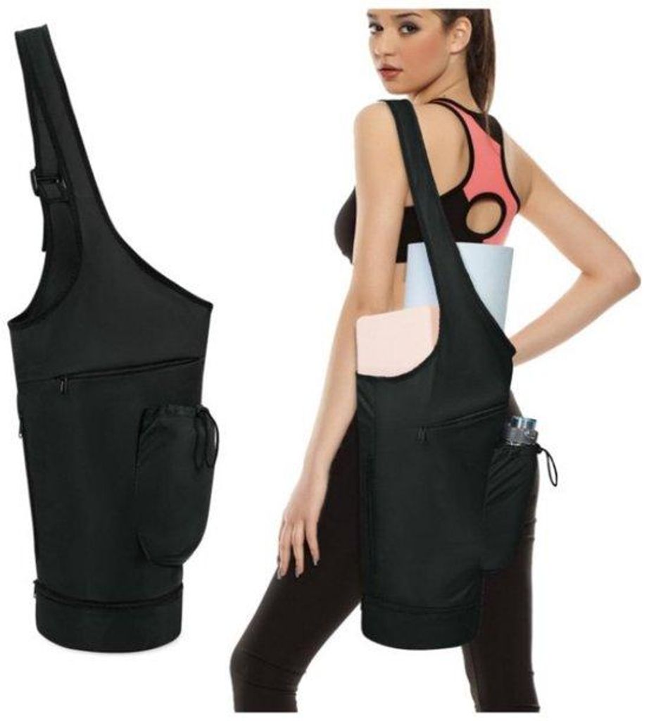 Yogamat-Tas, Wasserdichter mit breiter Öffnung für Yogamat-Halter, inkl. Reißverschluss-Wasserflektas, verstellbarer Schultergurt und Aufbewahru...