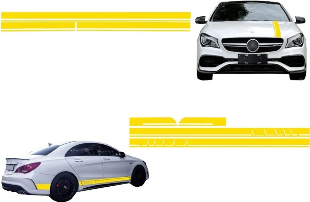 Adhésif Jaune Mat Haute Qualité compatible Mercedes CLA et W176 A45